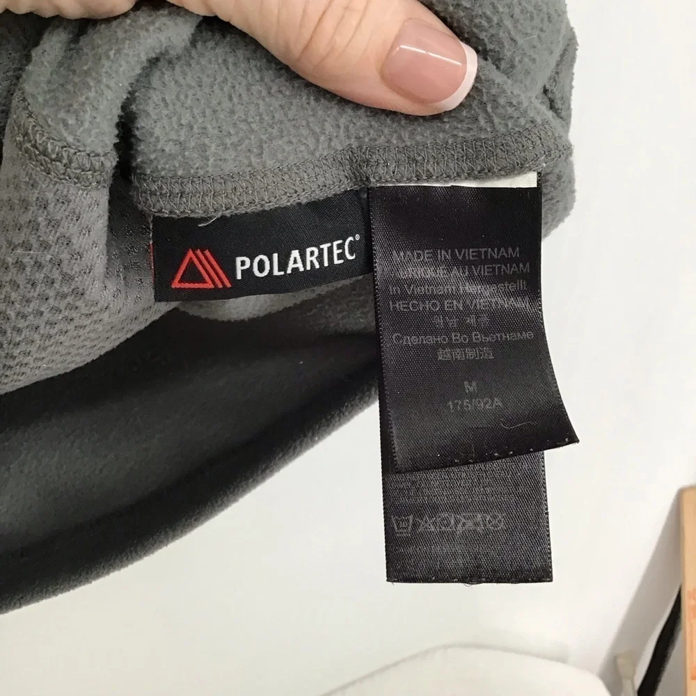Marmot Men’s Polartec Fleece Full Zip-Up Vest W/Zip Pockets Charcoal Size Medium